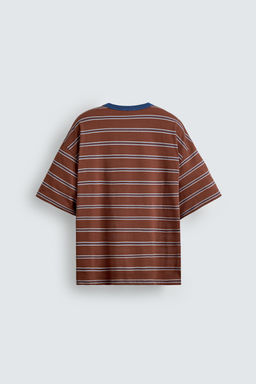 CAMISETA JACQUARD RAYAS PUKAS SURF X ZARA / Rayas marrones