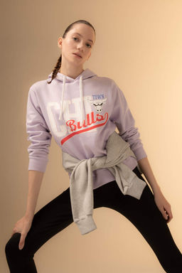 DeFactoFit Толстовка стандартного кроя с капюшоном NBA Chicago