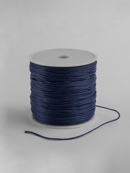 Шнур вощеный из полиэстера d=1 мм, L=65-70 м, синий