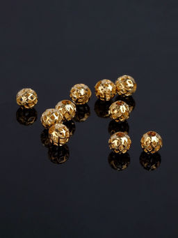 Цена за 2 шт. Кримп (зажимная бусина) СМ-395 (набор 10 шт.), 6 мм, цвет золото