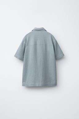 CAMISA BOWLING TEXTURA / Azul / Gris - Zara фото 2