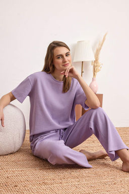 Yesil Bel Baglama Detayl? Waffle Orme Pijama Tak?m? THMAW26PT00050 - Trendyolmilla фото 14