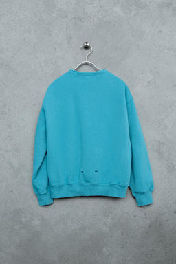 STORIESZ - SUDADERA FELPA CREW NECK / Azul claro - Zara фото 4