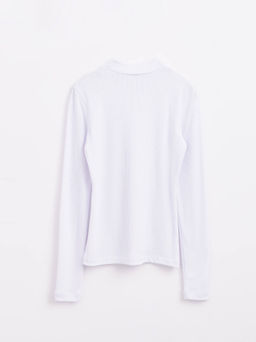 CONTE Джемпер в мелкий рубчик с надписью The creative LD 1575 white