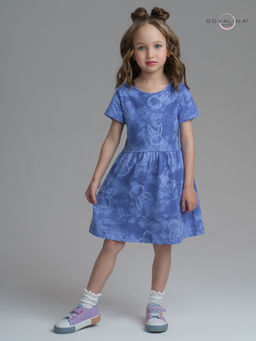 Платье Лето зайцы варенка синий - Sovalina фото 3