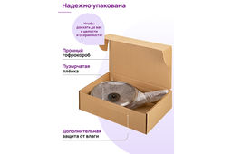 Сковорода глубокая 24 см ГАРМОНИЯ ВКУСА Рубин С КРЫШКОЙ ф24, н/р, 43,5*25*11,5 см - Elan gallery фото 11