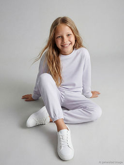 Bisiklet Yaka K?z ?ocuk E?ofman Tak?m