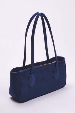 Koyu Lacivert Suet Kad?n El Ve Omuz Canta TAKSS25OC00005