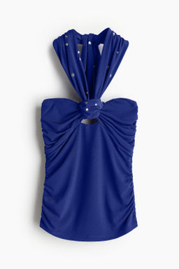 Top halter con strass