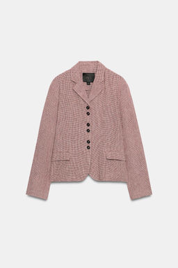 BLAZER CON LINO ZW COLLECTION / Granate - Zara фото 3