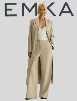 Брюки широкого кроя в полоску, D487/ginger