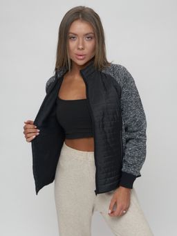 Толстовка женская на молнии черного цвета 2160Ch - Mtforce фото 14