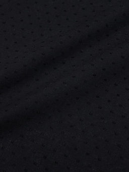 Фактурный хлопок Шарики цв.черный, ВИД2, ш.1.45м, батист, хлопок-100%, 60гр/м.кв