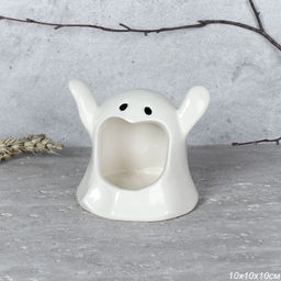 Подсвечник Призрак 9,5х11,5х9,5 см Хеллоуин / 120W /уп 96/ПРОМО АКЦИЯ