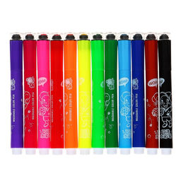 Фломастеры 12 цветов, Calligrata, кистевидный наконечник, с печатью