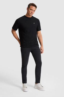 Erkek Siyah Comfort Fit Bisiklet Yaka Ti__rt