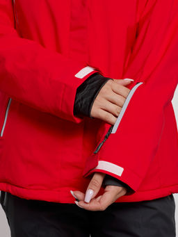 Горнолыжная куртка женская зимняя красного цвета 2305Kr - Chunmai фото 5