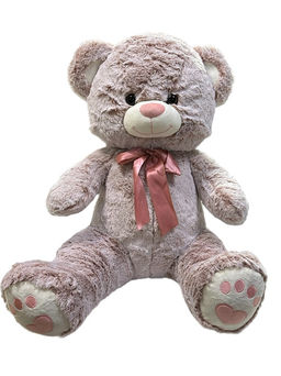 Мишка песцовый с бантиком, 50см (Белоруссия)