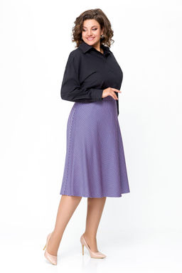 Блуза Swallow 803.2 черный+серебряный узор фото 70