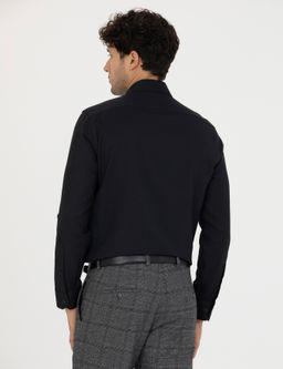 Siyah Slim Fit Uzun Kollu G_mlek