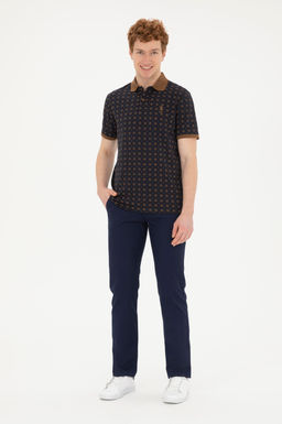 Мужские темно-синие брюки из плотной ткани/чиносы