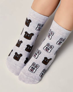 Цена за 2 пары CONTE-KIDS ВЕСЕЛЫЕ НОЖКИ светло-серый