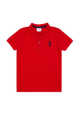 Красная футболка-поло для мальчика - U.s. polo assn фото 4