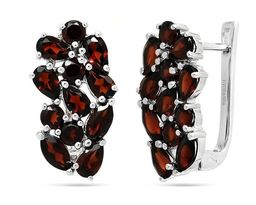 Серьги из серебра гранат, Жаден