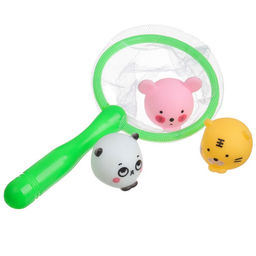 Игрушки для ванны Крошка Я «Кругляшики», мягкий пазл, сачок, набор 5 шт.