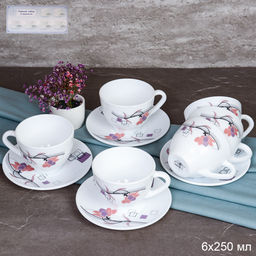 Чайная пара 220 мл ПАРА / GRAY-GB220/12 (6834) /уп 8/ Абстракция геометрия