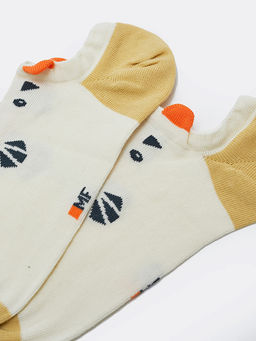 Цена за 5 пар! Детские короткие носки в виде мордочки тигра - Mark formelle фото 2