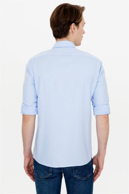 U. S. Polo Assn Мужская голубая рубашка с длинным рукавом - U.s. polo assn фото 11