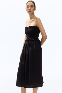 Vestido bandeau con cuerpo nido de abeja - H&m фото 3