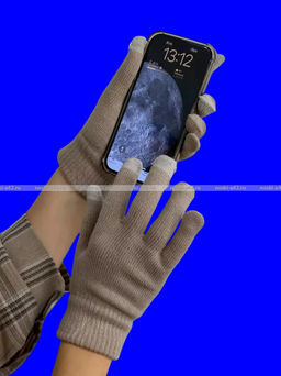 Цена за 12 пар.Перчатки женские шерстяные сенсорные арт. 7076 (5035)