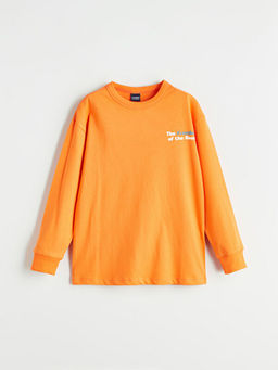 Bisiklet Yaka Bask?l? Erkek ?ocuk Ti??rt