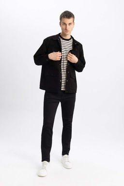 Хлопковая куртка-рубашка с длинными рукавами Relax Fit - Defacto фото 2