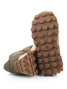 04-P118-2C GREEN Кроссовки демисезонные женские (натуральная замша, натуральная кожа, текстиль)