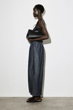 PANTAL?N VAQUERO BARREL LEG CON AJUSTE DE CORD?N - H&m фото 5