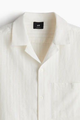 Camisa resort en mezcla de lino Regular Fit - H&m фото 5