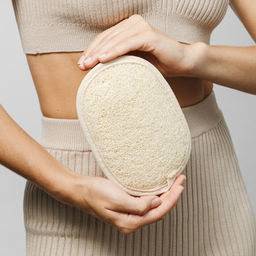 Мочалка-овал SAVONRY (натуральная люфа 12*16 см)  фото 4