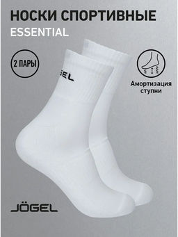 Носки средние JOGEL ESSENTIAL Mid Cushioned Socks, белый