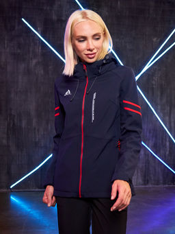 Женская мембранная куртка виндстоппер на флисе Azimuth Заря 124/23982_705 Темно-Синий  фото 13