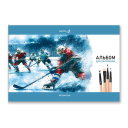 Светоч А259 Альбом для рисования 100 г/м2 A4 29.5 х 20.2 см 48 л. на скобе 5 шт. 01717 Приоткрыв этюдник  фото 7