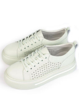 05-DXT52-3 LT. GREEN Кроссовки женские (натуральная кожа) - Фабричный китай фото 4