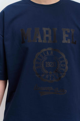 Футболка оверсайз унисекс " MARI EL" синий