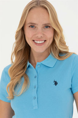 Женская базовая футболка бирюзового цвета - U.s. polo assn фото 2