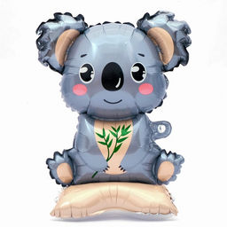 Цена за 2 шт. Воздушный шар фольгированный 23" «Коала», на подставке, под воздух