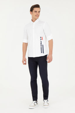 Мужская белая рубашка с длинным рукавом - U.s. polo assn фото 11
