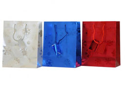 Пакет подарочный "Новогодний" арт.14074 17.8х22.9х9.8см метал, metallNY/12 (Новый год)