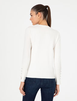 Бежевый свитер узкого кроя - Pierre cardin фото 5